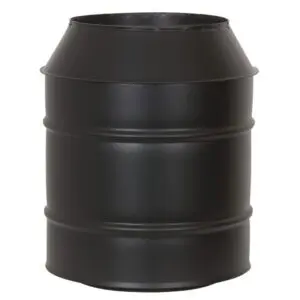 Capping Cowl - Twin Wall Pipe 200mm (Black)