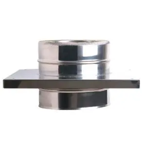 (DISCONTINUED) Console Plate - Twin Walled Pipe 125mm (Stainless)