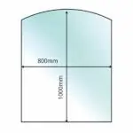 Glass Hearth (Curved) - 12mm x 1000mm x 800mm