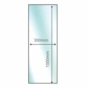 Glass Hearth (Insert) - 12mm x 1000mm x 300mm