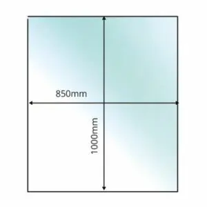 Glass Hearth (Rectangle) - 12mm x 850mm x 1000mm