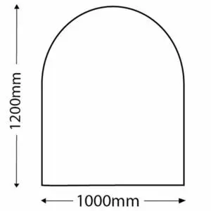 Granite Hearth (D-Shape, Semi-Circle, Honed, Large) - 1000mm x 1200mm