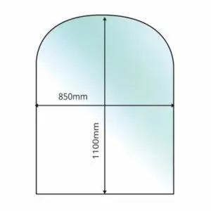 Glass Hearth (Semi-Circle) - 12mm x 1100mm x 850mm