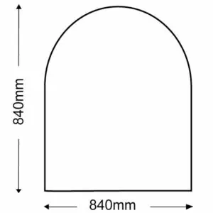 Granite Hearth (Semi-Circle, Polished, Small) - 840mm x 840mm