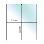 Glass Hearth (Small Rectangle) - 12mm x 800mm x 720mm