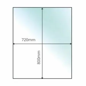 Glass Hearth (Small Rectangle) - 12mm x 800mm x 720mm