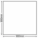 Glass Hearth (Square) - 900mm x 900mm