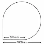 Sandstone Hearth (Tear Drop) - 1000mm x 1000mm (Various Colours)