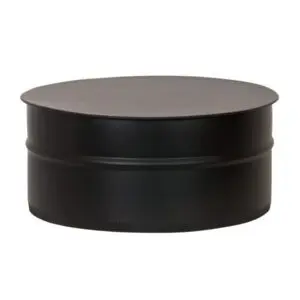 (DISCONTINUED) Tee Cap - Twin Walled Pipe 125mm (Black)