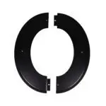 (DISCONTINUED) 200mm Angled Decorative Collar, Gloss Black, Single Wall Flue Pipe