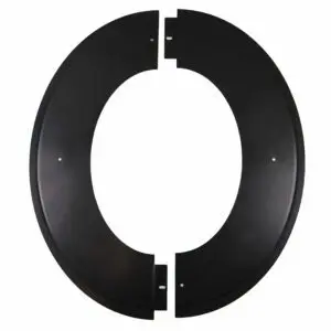 150mm Angled Decorative Collar, Single Wall Flue Pipe, Matt Black