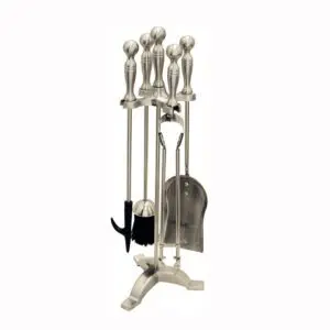 (DISCONTINUED) Fireside Ball Top Tool Set (Satin Nickel)
