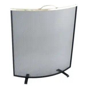(DISCONTINUED) Classic Fire Screen Curved (Brass Trim)