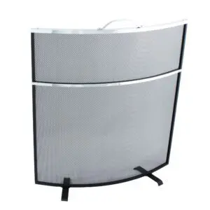 (DISCONTINUED) Classic Fire Screen Curved Deluxe (Aluminium Trim)