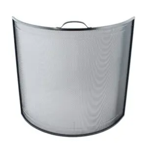 30" Classic Fire Screen Bowed (All Black)