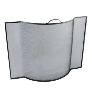 (DISCONTINUED) Classic Fire Screen Four Sided Bowed (All Black)