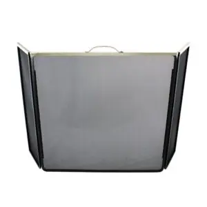 (DISCONTINUED) Classic Fire Screen 3 Fold Height 30" (Brass Trim)