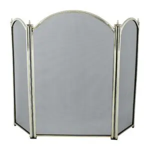 Fire Screen 3 Fold Height 26" (Brass Plated)