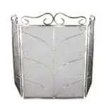 (DISCONTINUED) Fire Screen 3 Fold Dec Steel Height 23"