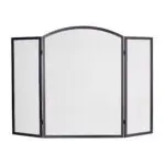 (DISCONTINUED) Fire Screen 3 Fold Arched Height 25" (Black)