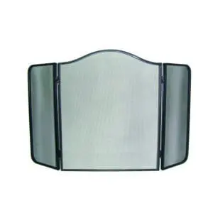 Fire Screen 3 Fold Wave (Black)