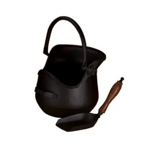 Fireside 'Plealey' Coal Bucket & Shovel (Black)