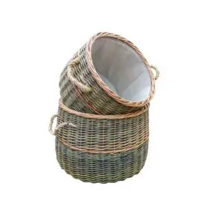 Fireside 'Country' Log Baskets - Set Of 2