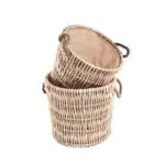 Fireside Vertical Weave Log Baskets - Set Of 2
