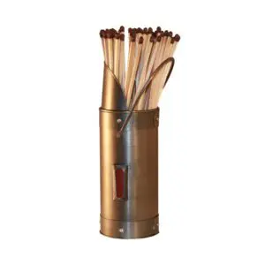 Fireside Match Holder (Antique Pewter)