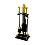 (DISCONTINUED) Fireside Gallery Tool Set (Brass & Black)