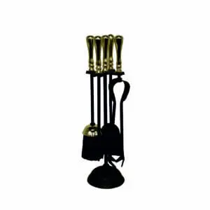 (DISCONTINUED) Fireside Traditional Tool Set 16" (Black & Brass)