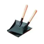 Fireside Black Shovel With Wooden Handle