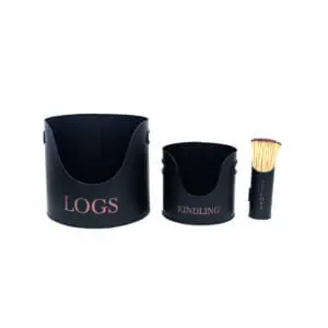 Fireside Gothenburg Log/Kindling & Match Holder - Set Of 3