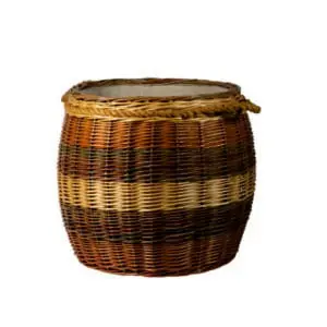 Fireside Deluxe Four Tone Log Basket With Rope Handles