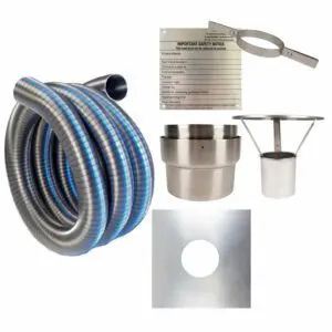 Installation Kit 2 and Flexible Flue Liner - 200mm (8 inch) 316 Grade