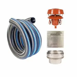 Installation Kit 12 and  Flexible Flue Liner - 125mm (5 inch) 316 Grade