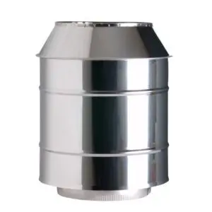 (DISCONTINUED) Capping Cowl - Twin Wall Pipe 150mm (Stainless)