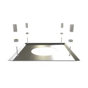 Fire Stop Cover Plate 175mm (Black) KW Pro