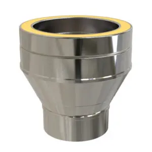Increasing Adapter From Single Wall 3"-4" 80mm (Stainless) KW Pro
