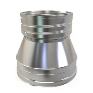 Adapter Twin Wall to Flexible Liner 100mm (Stainless) KW Pro