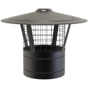Rain Cap with Birdguard 175mm (Black) KW Pro