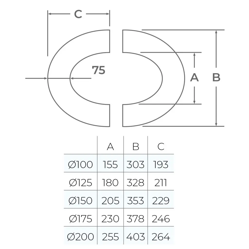 Round Fixed Finishing Plate 45°