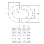 Round Fixed Finishing Plate 90°