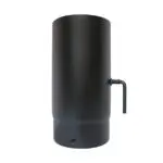 250mm Pipe With Damper - Matt Black 175mm (7 Inch)
