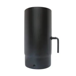 250mm Pipe With Damper - Matt Black 125mm (5 Inch)