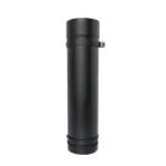 500mm 1 Part Adjustable Pipe - Matt Black 150mm (6 Inch)