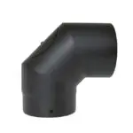 90° Elbow With Door - Matt Black 150mm (6 Inch)