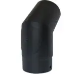 45° Elbow With Door - Gloss Black 125mm (5 Inch)