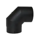 90° Elbow With Door - Gloss Black 100mm (4 Inch)