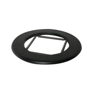 Rosette Collar - Gloss Black 100mm (4 Inch)